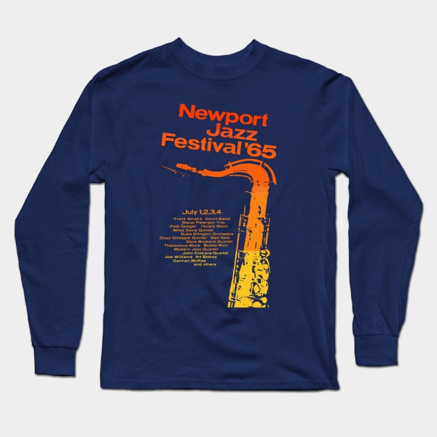 Newport Jazz Festival Long Sleeve T-Shirt by HAPPY TRIP PRESS